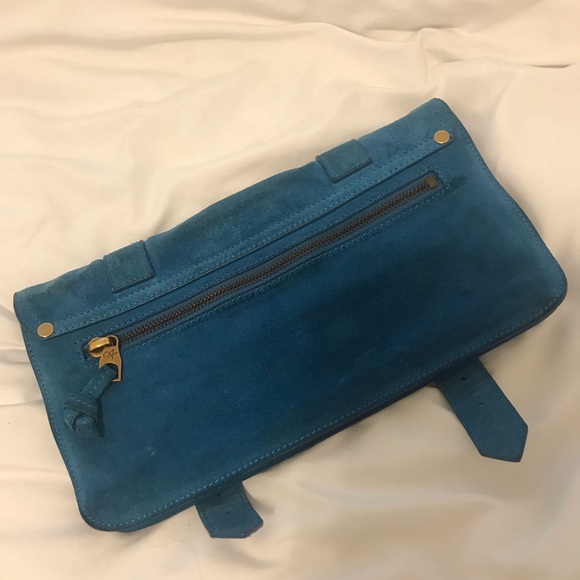 Proenza schouler PS1 Pochette Clutch blue suede - Picture 5 of 8